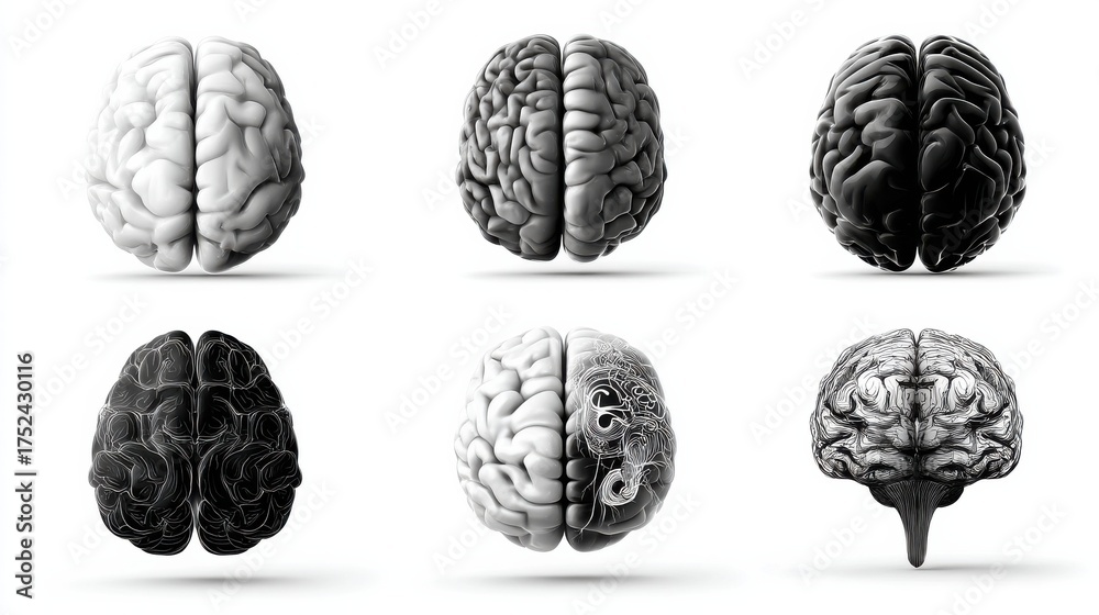 Fototapeta premium different types of brains, neurology