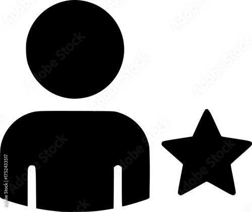 person with a star achievement empowerment on transparent background for web and graphic design
