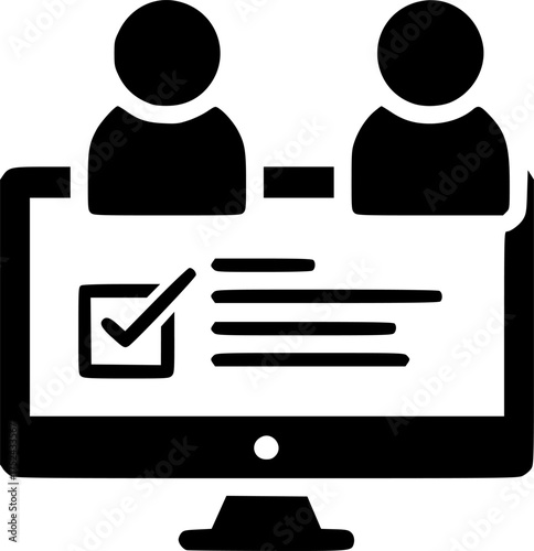 project management icon on transparent background flat vector icon for apps and websites
