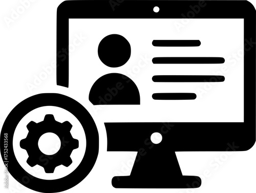 project management icon on transparent background flat vector icon for apps and websites

