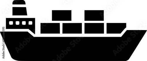 cargo ship transparent background for web and graphic design
