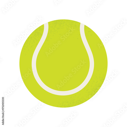 Tennis ball . Simple flat vector illustration isolated on white background.