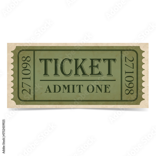  An old, worn ticket