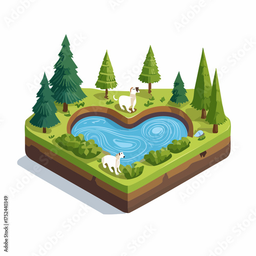 Pets around nature 