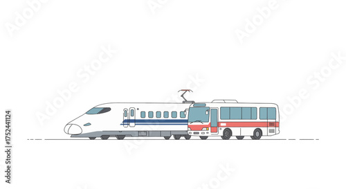 Futuristic hybrid train and bus concept for efficient urban and intercity transportation