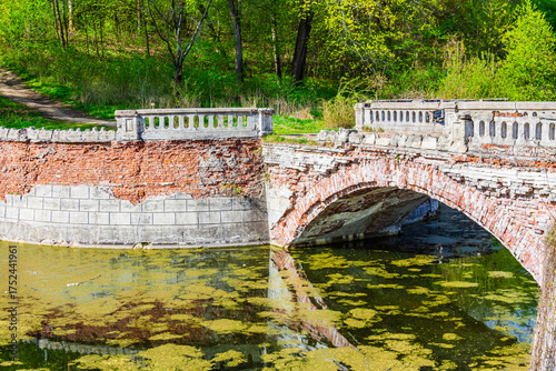 Old bridge at the territory of  Sharovka palace, also known as Sugar Palace at Kharkiv region, Ukraine