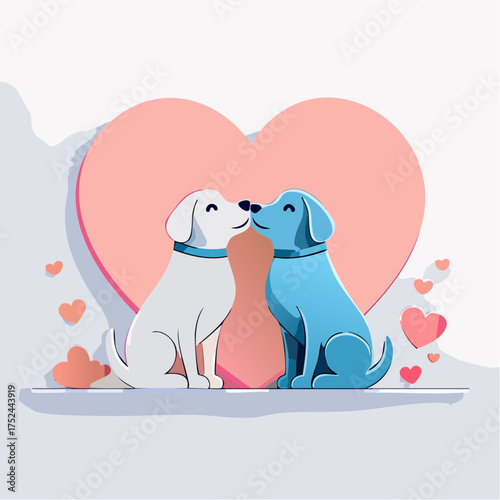 Pets at house and buildings 