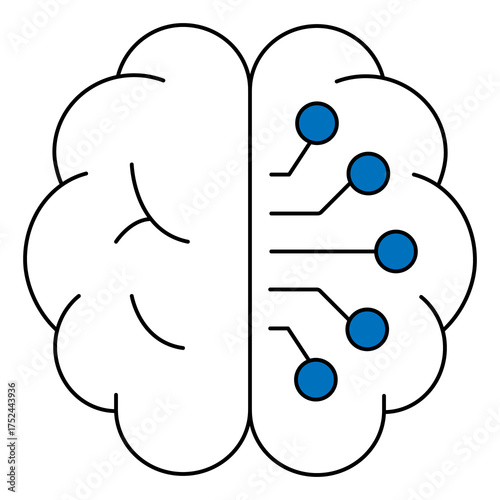Expert System Knowledge Engineering AI Vector Icon