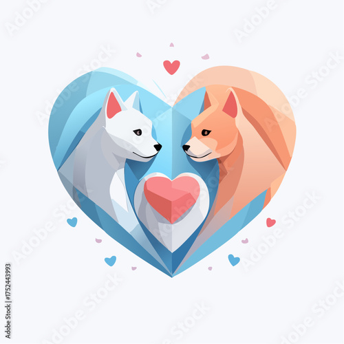 Pets at house and buildings 