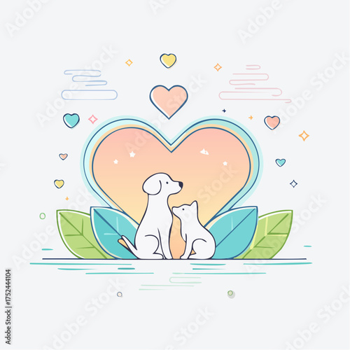 Pets love cats and dogs 