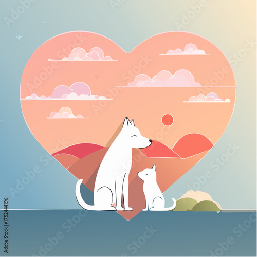 Pets love cats and dogs 