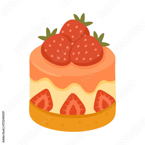 vector; doodle; flat; clipart; cartoon; sticker; isolated; illustration; dessert; cupcake; muffin; cake; sweet; vanilla; cream; frosting; icing; sugar; mint; leaf; bakery; pastry; food; tasty; delicio