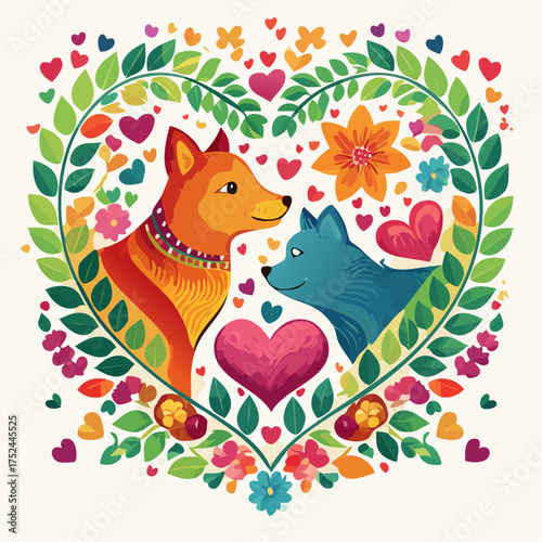 cat with heart