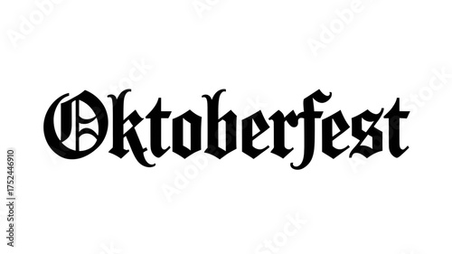 Vector art of oktoberfest lettering on, traditional german festival concept