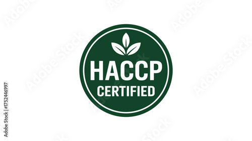 Vector art of haccp certified logo, ensuring food safety standards