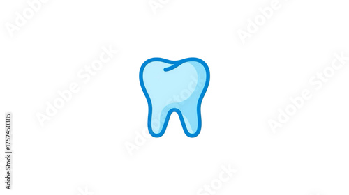 Modern Simple Line Style Tooth Illustration Dentistry Healthcare Icon