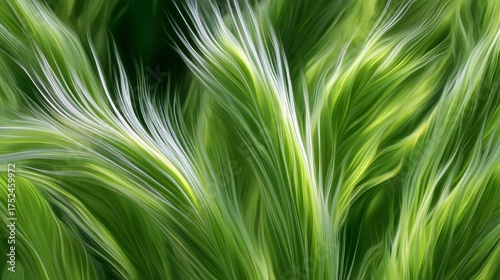 Abstract Green Plant Fibers - Nature, Texture, Art