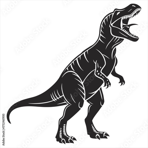 Tyrannosaurus Rex Silhouette – Fierce Dinosaur Illustration