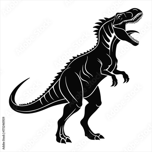 Tyrannosaurus Rex Silhouette – Fierce Dinosaur Illustration