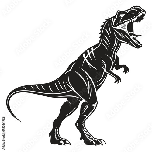 Tyrannosaurus Rex Silhouette – Fierce Dinosaur Illustration