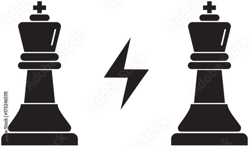 Strategic Showdown Between Two Chess Kings Icon