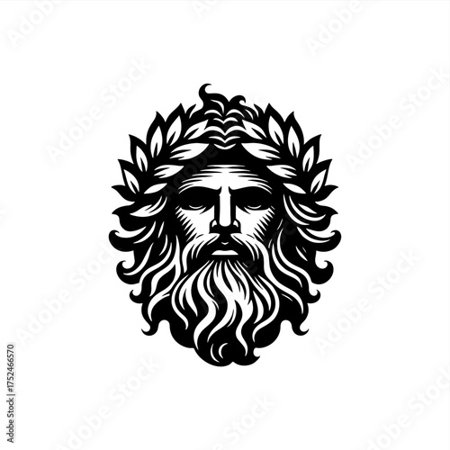 zeus god greek logo illustration
