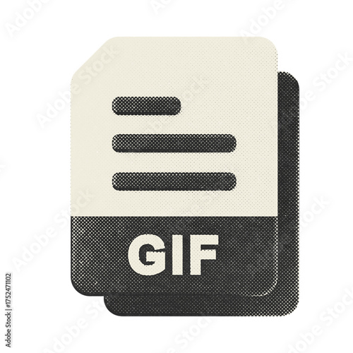 3d file data document icon GIF halftone