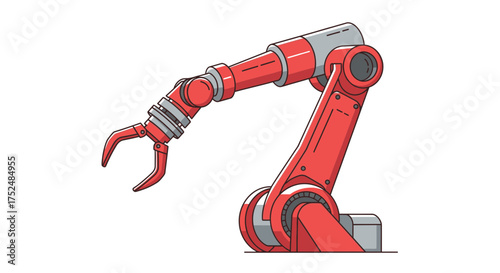 Automated future with robotic arm precision, a modern industrial design for factory technology, innovation, and advanced manufacturing solutions