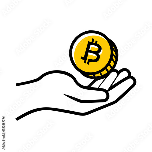 hand holing bitcoin