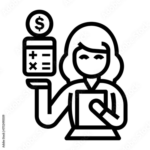 bookkeeping Line Icon