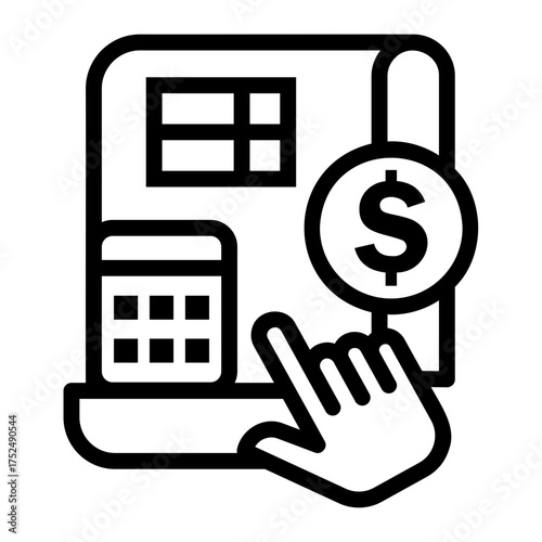 bookkeeping Line Icon