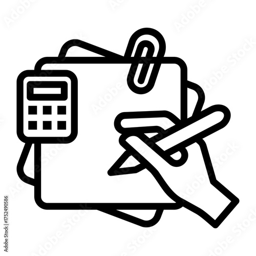 bookkeeping Line Icon