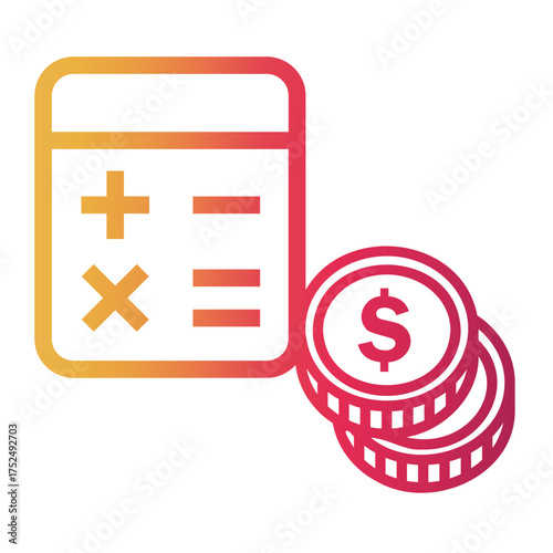 bookkeeping Line Gradient Icon