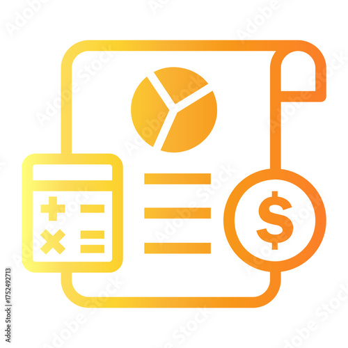 bookkeeping Line Gradient Icon