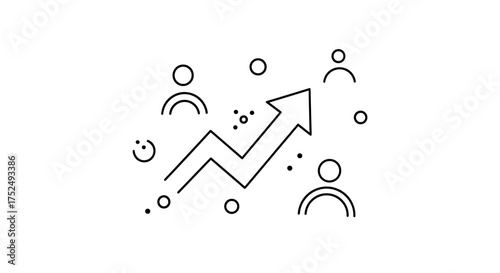 Boost your team's performance and achieve growth with this dynamic performance chart perfect for presentations and reports, illustrating success and teamwork