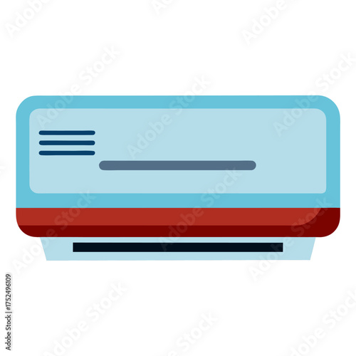 Air conditioner vector on white background.