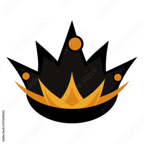 Blackthorn crown vector on white background.