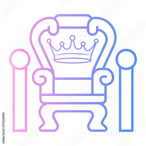 castle Line Gradient Icon