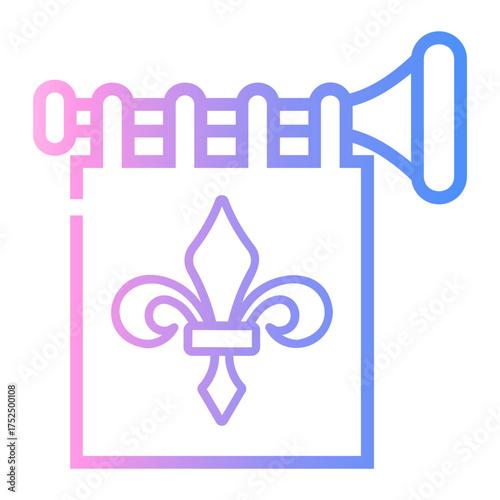 castle Line Gradient Icon