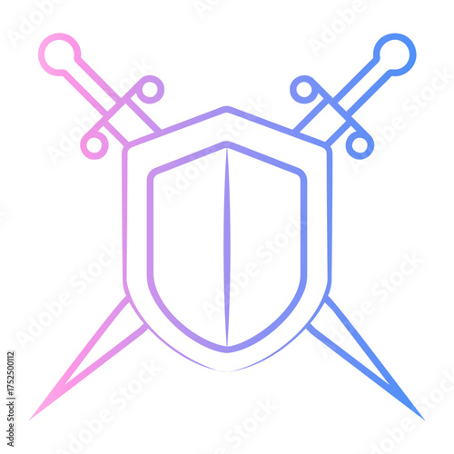 castle Line Gradient Icon