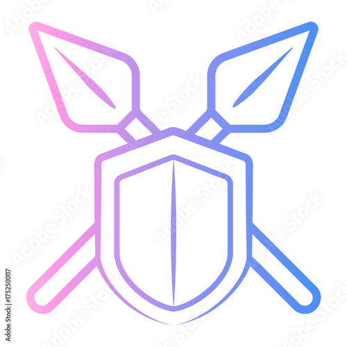 castle Line Gradient Icon