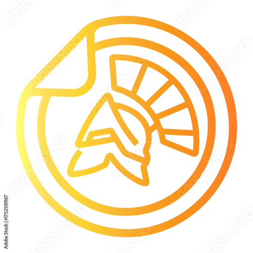 castle Line Gradient Icon