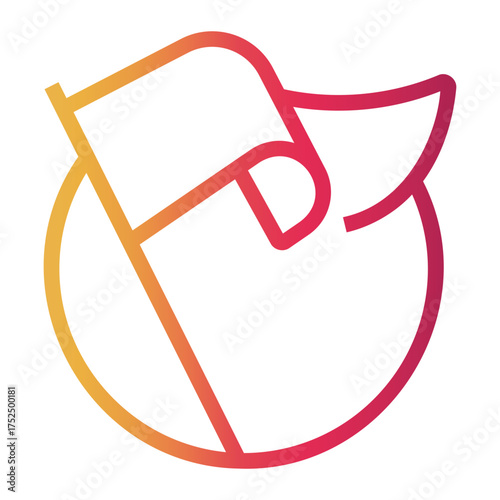 castle Line Gradient Icon