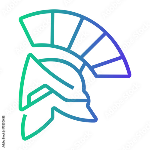 castle Line Gradient Icon