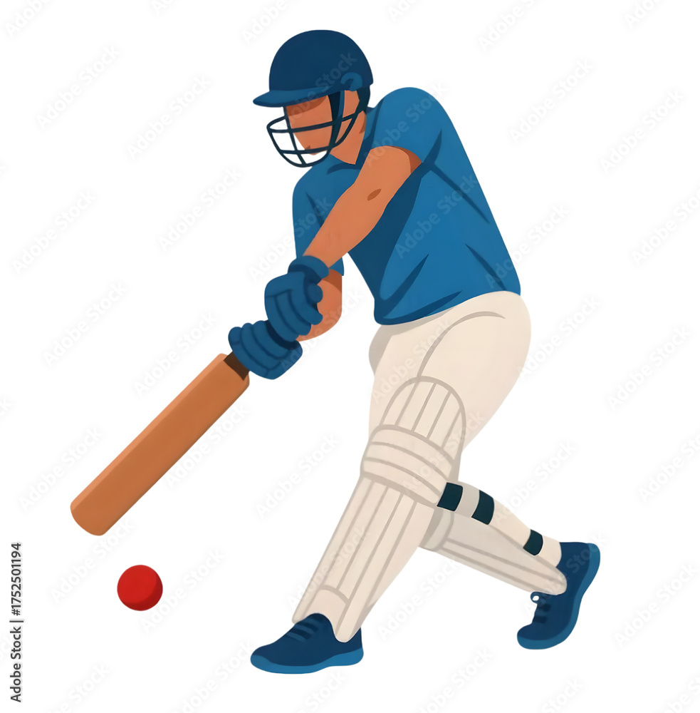 Fototapeta premium Flat design, baseball player with bat