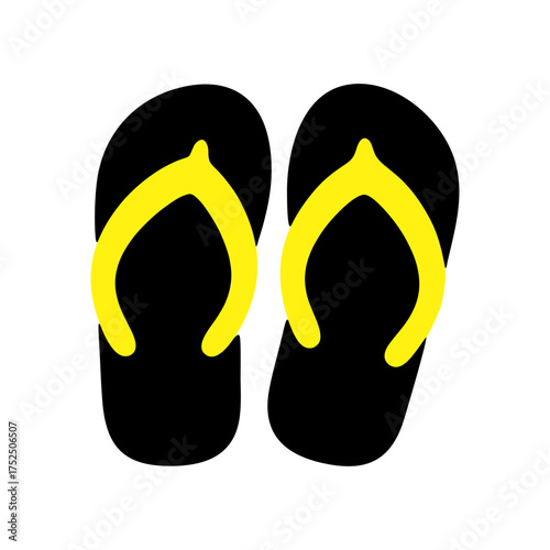 vector flip flops isolated on white