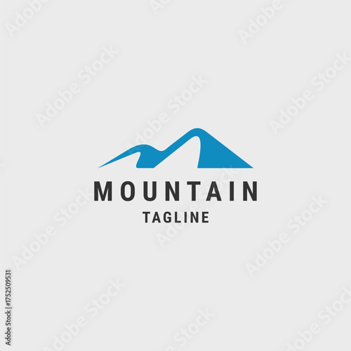 Mountain logo style icon design template vector illustration