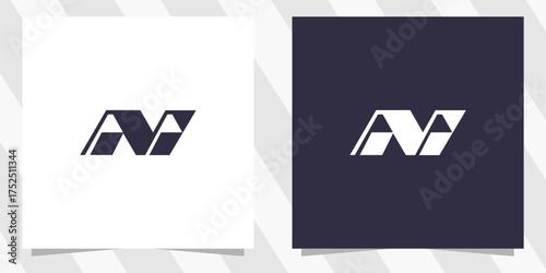 letter n logo design vector