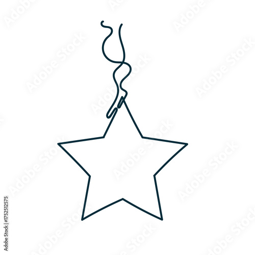 continuous line drawing doodle stars