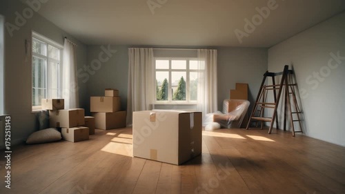 Cardboard luggage box that came into my new house the day I moved in.